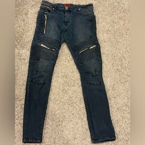 Black Skinny Jeans with Edgy Zipper Details 2Y Premium